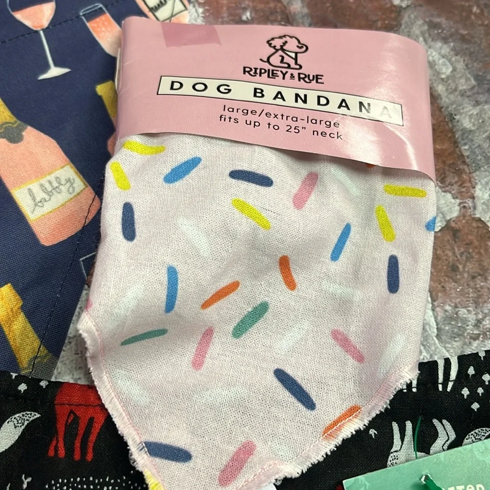NWT Lot of 5 Large Size Dog Bandanas & Collars